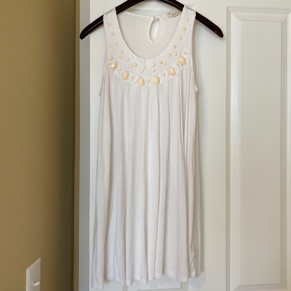Dress up boho beaded tunic top